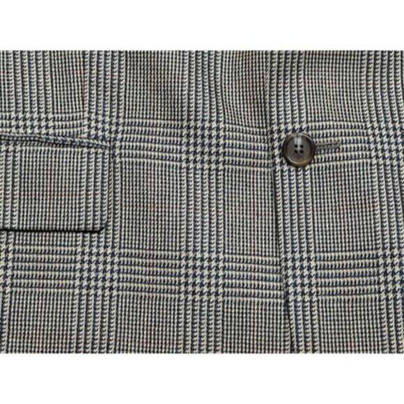 Lauren Ralph Lauren Men’s Brown Herringbone Wool Silk Blazer Jacket 44 Long - Picture 2 of 6